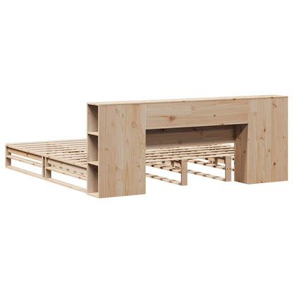 Letto Libreria senza Materasso 200x200 cm in Legno Massello