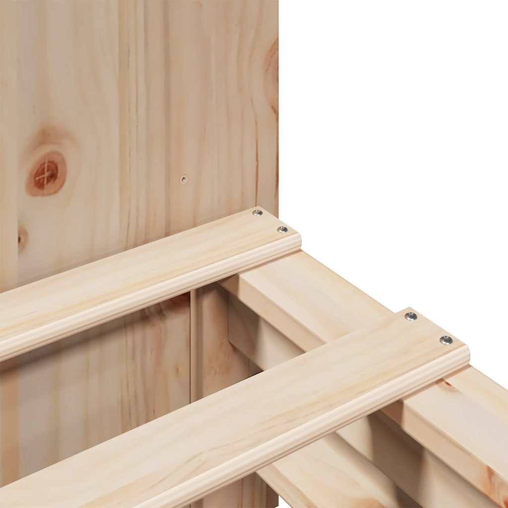 Letto Libreria senza Materasso 200x200 cm in Legno Massello