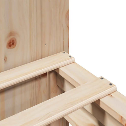 Letto Libreria senza Materasso 200x200 cm in Legno Massello