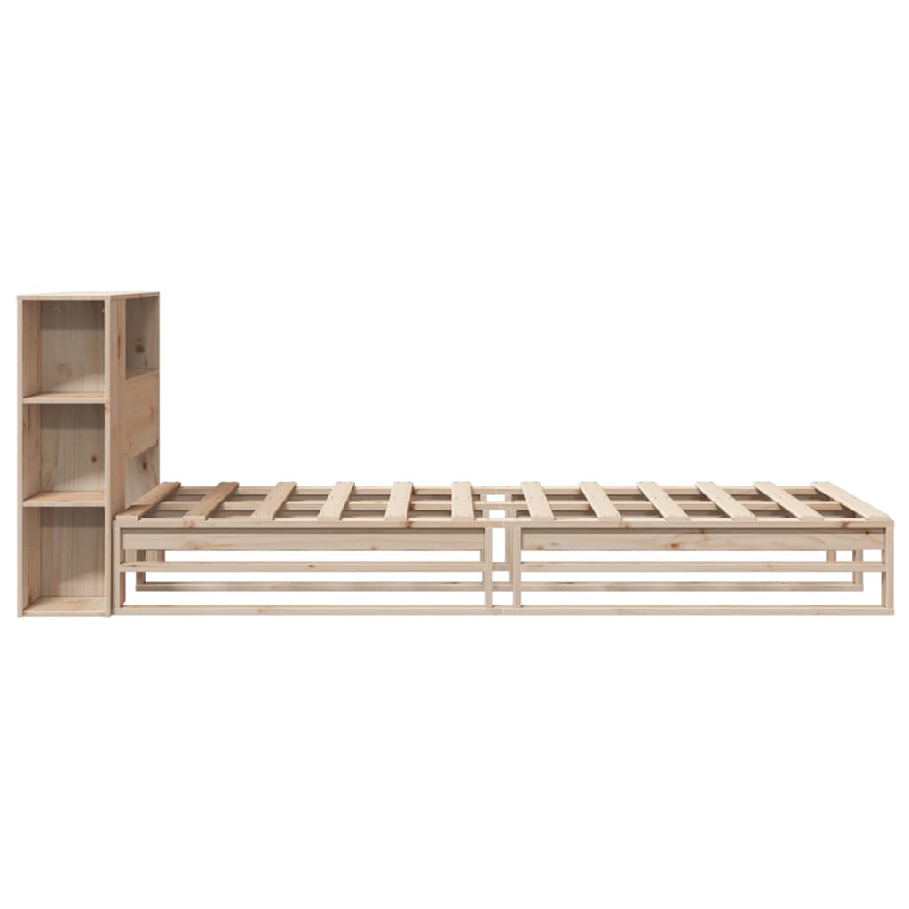 Letto Libreria senza Materasso 100x200 cm in Legno Massello