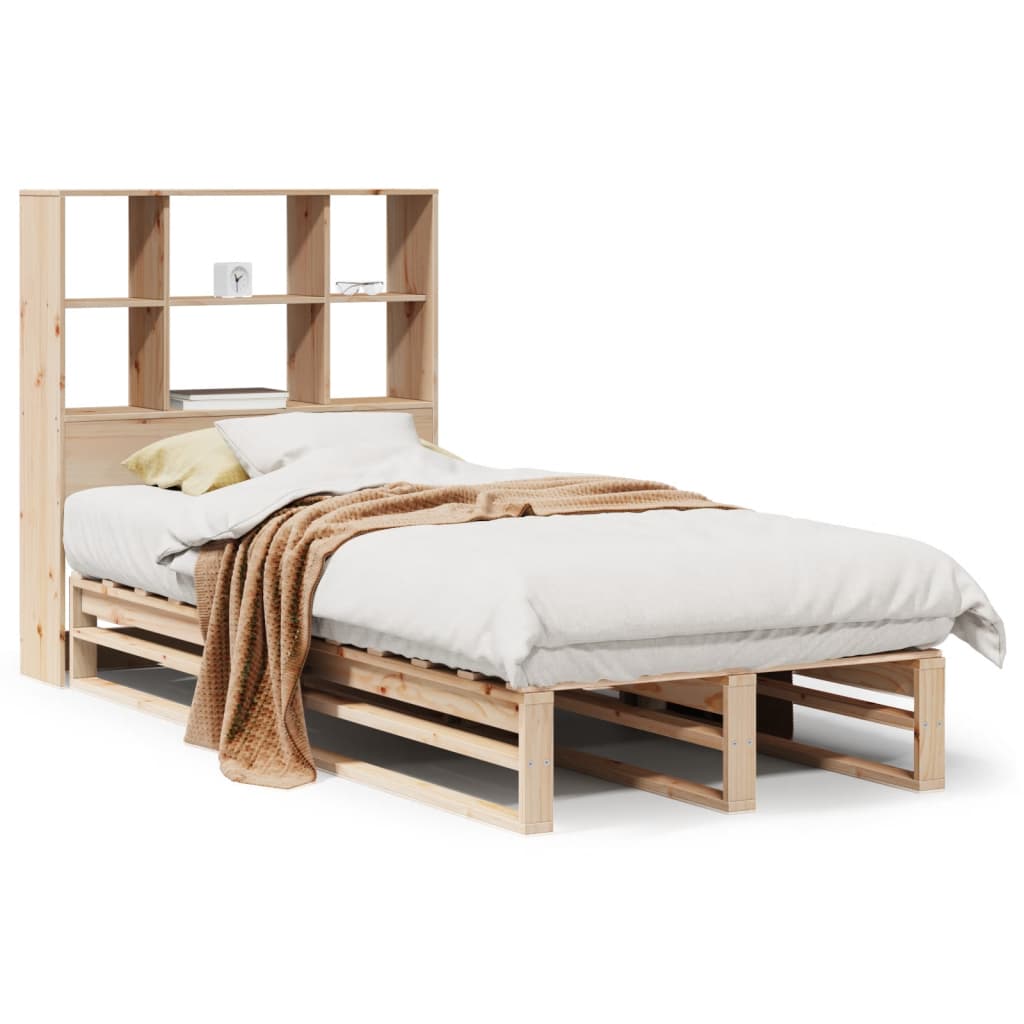 Letto Libreria senza Materasso 90x200 cm Legno Massello - homemem39