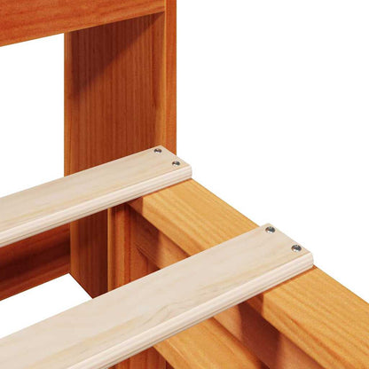 Letto Libreria senza Materasso Marrone Cera 140x200 cm Legno - homemem39