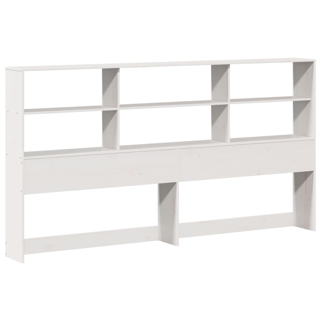 Letto Libreria senza Materasso Bianco 180x200 cm Legno Massello | homemem39