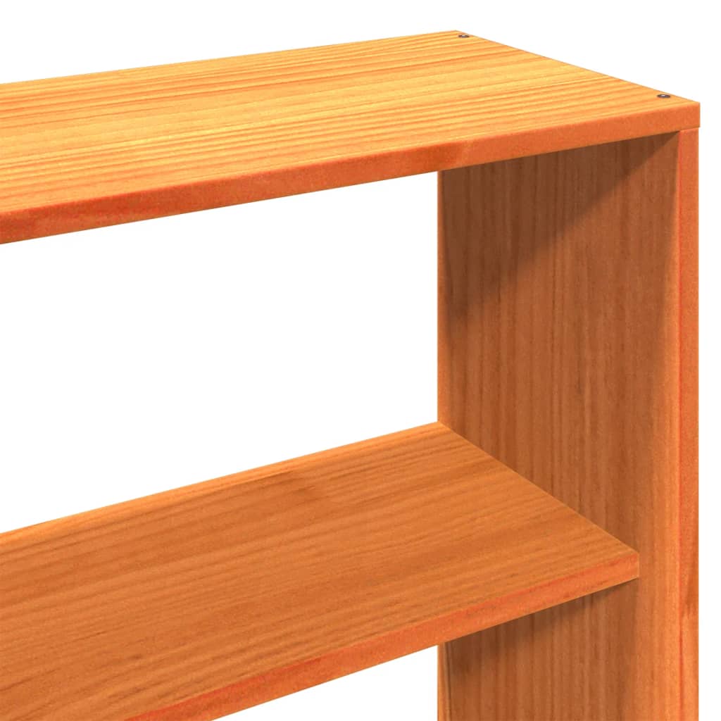 Letto Libreria senza Materasso Marrone Cera 200x200 cm Legno | homemem39