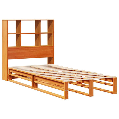 Letto Libreria senza Materasso Marrone Cera 90x190 cm Legno