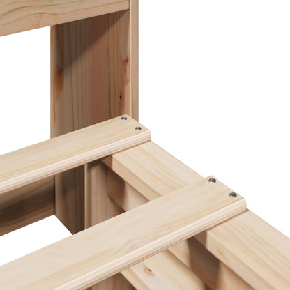 Letto Libreria senza Materasso 120x190 cm in Legno Massello