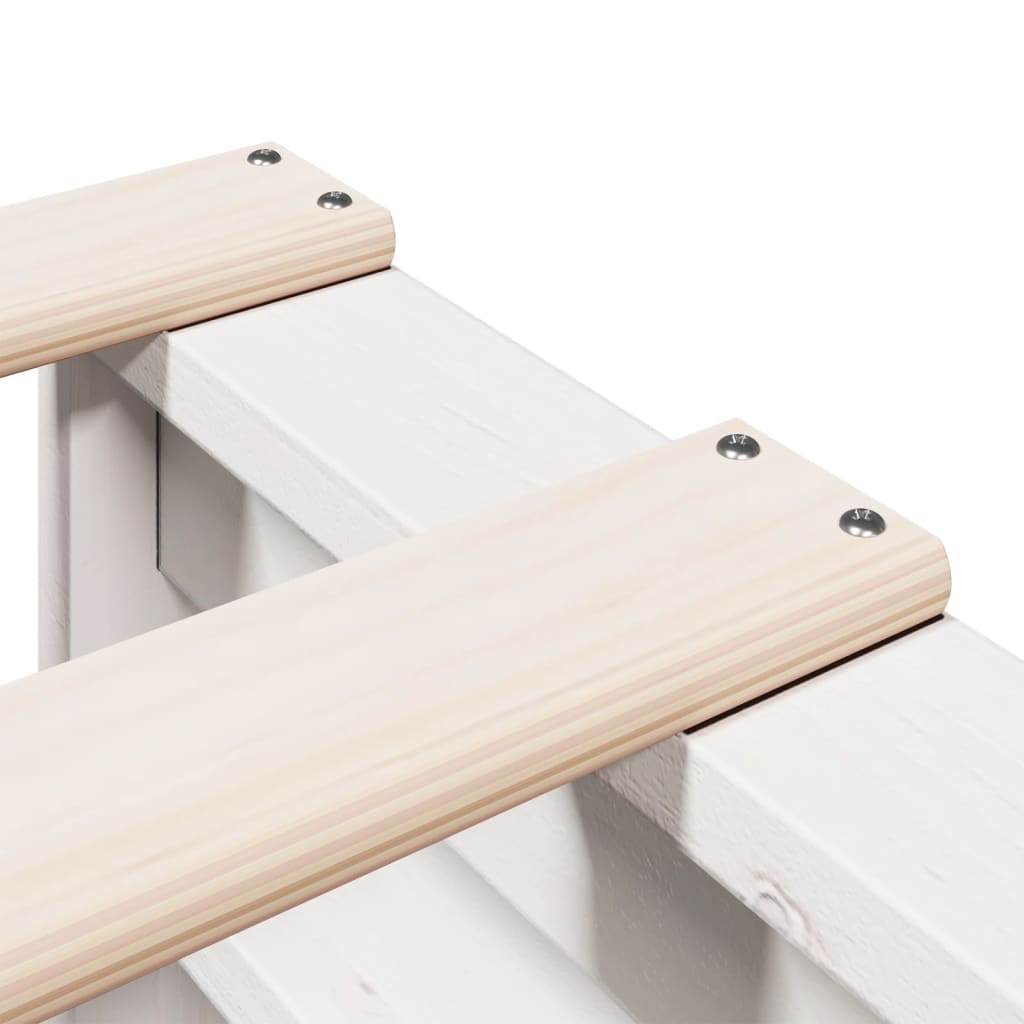 Letto Libreria senza Materasso Bianca 90x200 cm Legno di Pino - homemem39