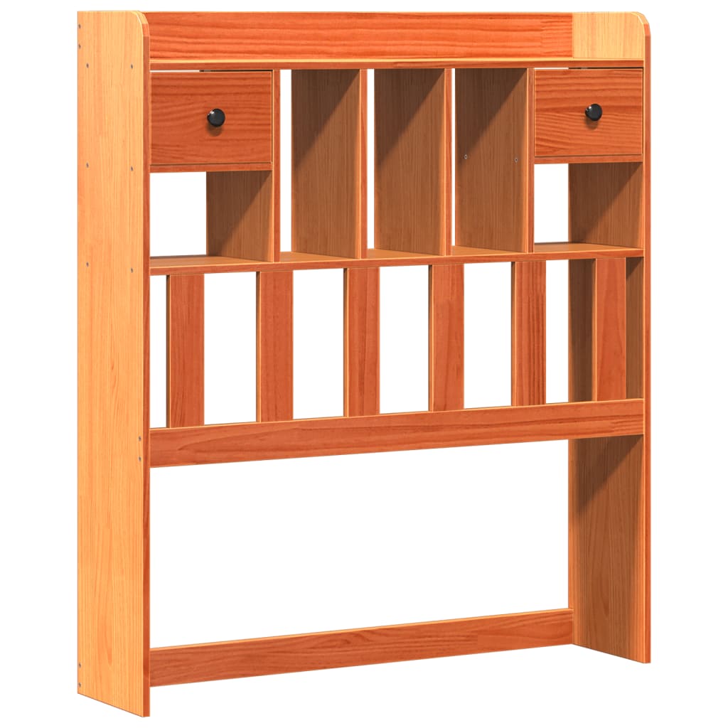 Letto Libreria senza Materasso Marrone Cera 100x200 cm in Pino | homemem39