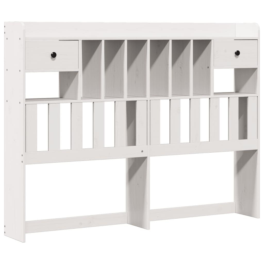 Letto Libreria senza Materasso Bianco 150x200 cm Legno di Pino | homemem39
