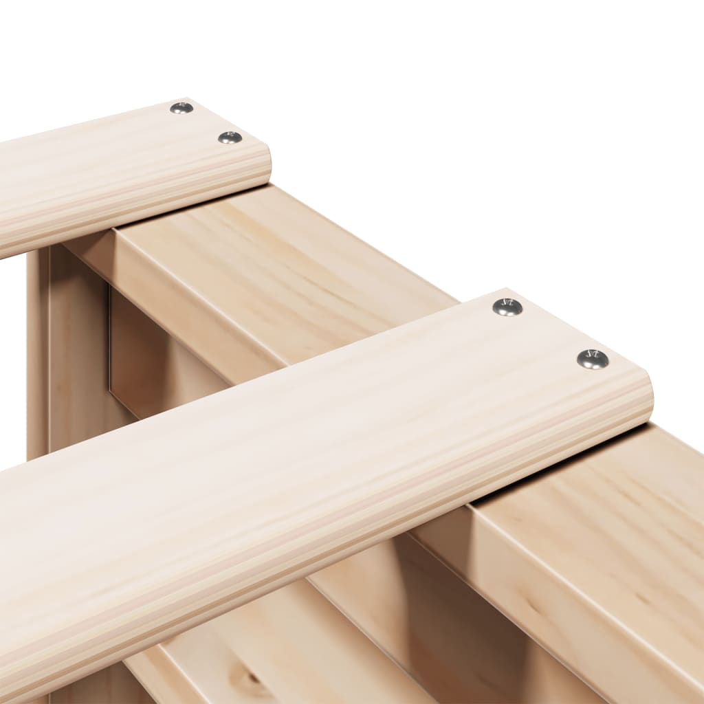 Letto Libreria senza Materasso 160x200 cm in Legno di Pino - homemem39