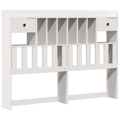 Letto Libreria senza Materasso Bianco 160x200 cm Legno di Pino - homemem39