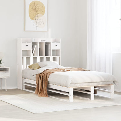Letto con Libreria senza Materasso 75x190 cm in Legno Pino - homemem39