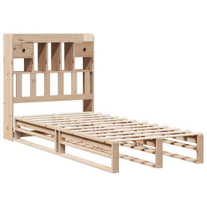 Letto Libreria senza Materasso 90x190 cm Legno Massello Pino - homemem39