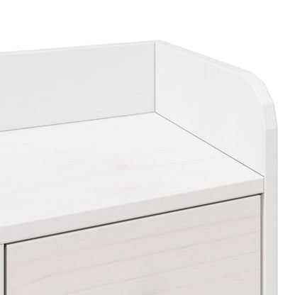 Letto Libreria senza Materasso Bianco 90x190 cm Massello Pino - homemem39