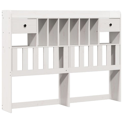 Letto Libreria senza Materasso Bianco 140x190 cm Legno di Pino - homemem39