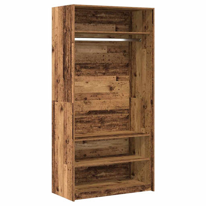 Armadio Legno Antico 100x50x200 cm in Legno Multistrato - homemem39