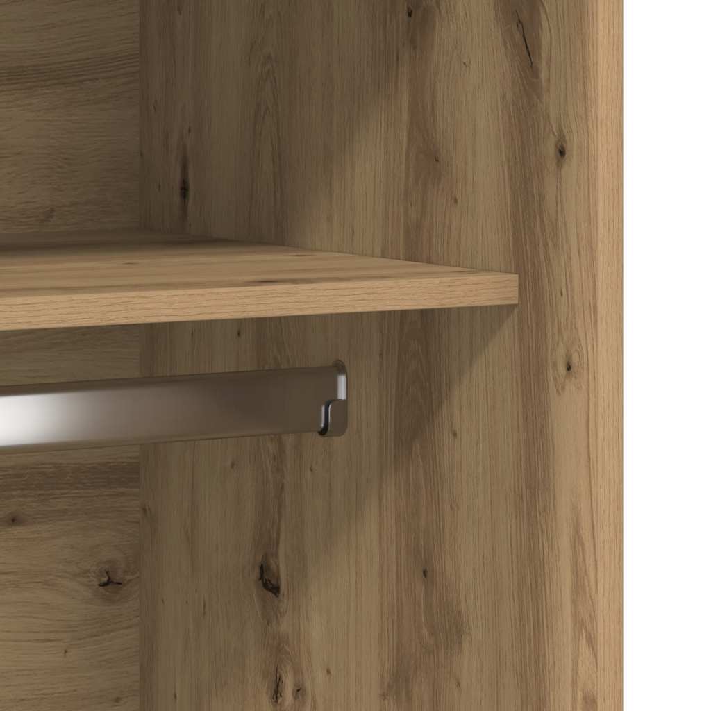 Armadio Rovere Artigianale 100x50x200 cm in Legno Multistrato - homemem39