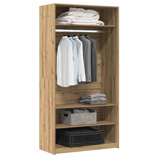 Armadio Rovere Artigianale 100x50x200 cm in Legno Multistrato | homemem39