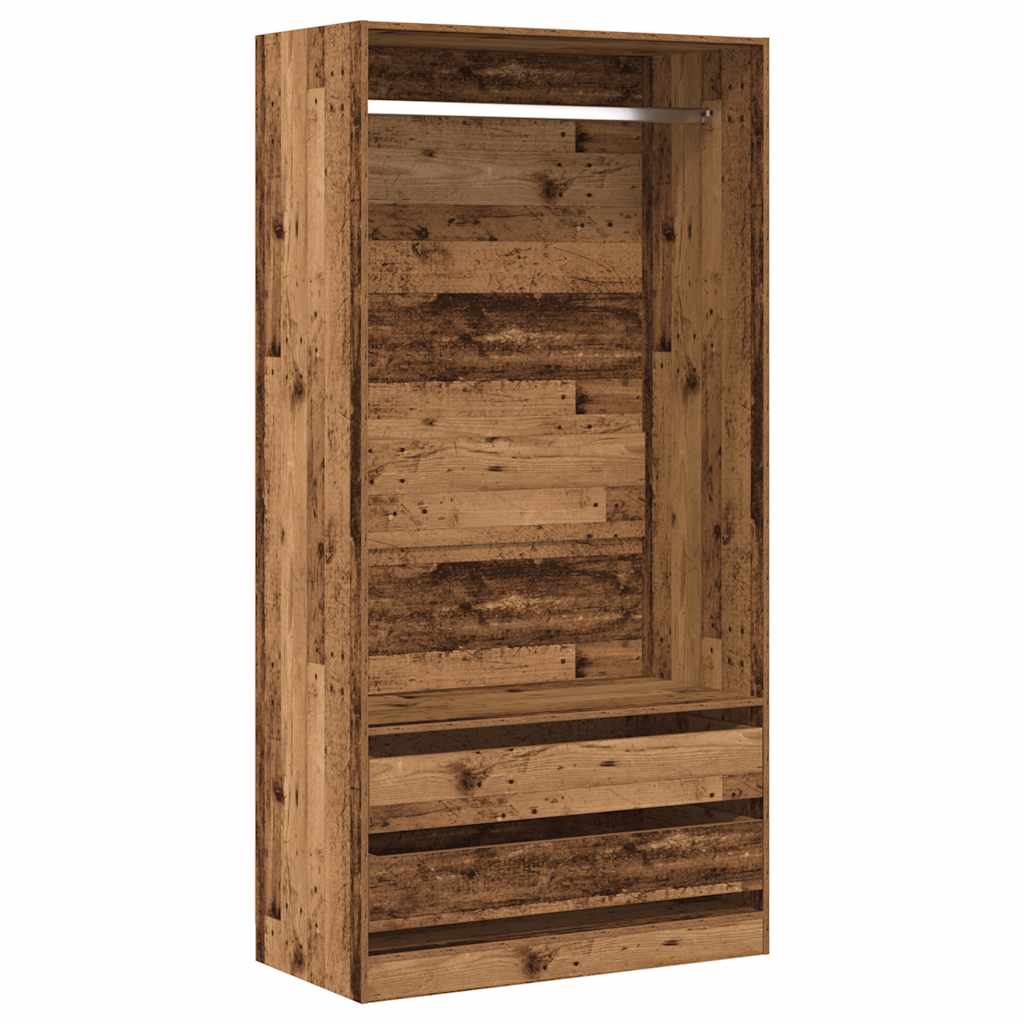 Armadio Legno Antico 100x50x200 cm in Legno Multistrato - homemem39