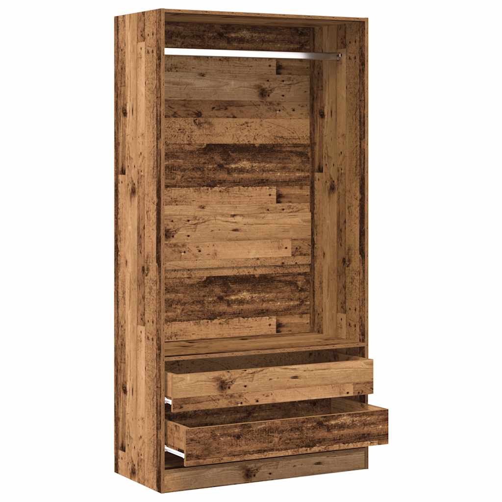 Armadio Legno Antico 100x50x200 cm in Legno Multistrato - homemem39