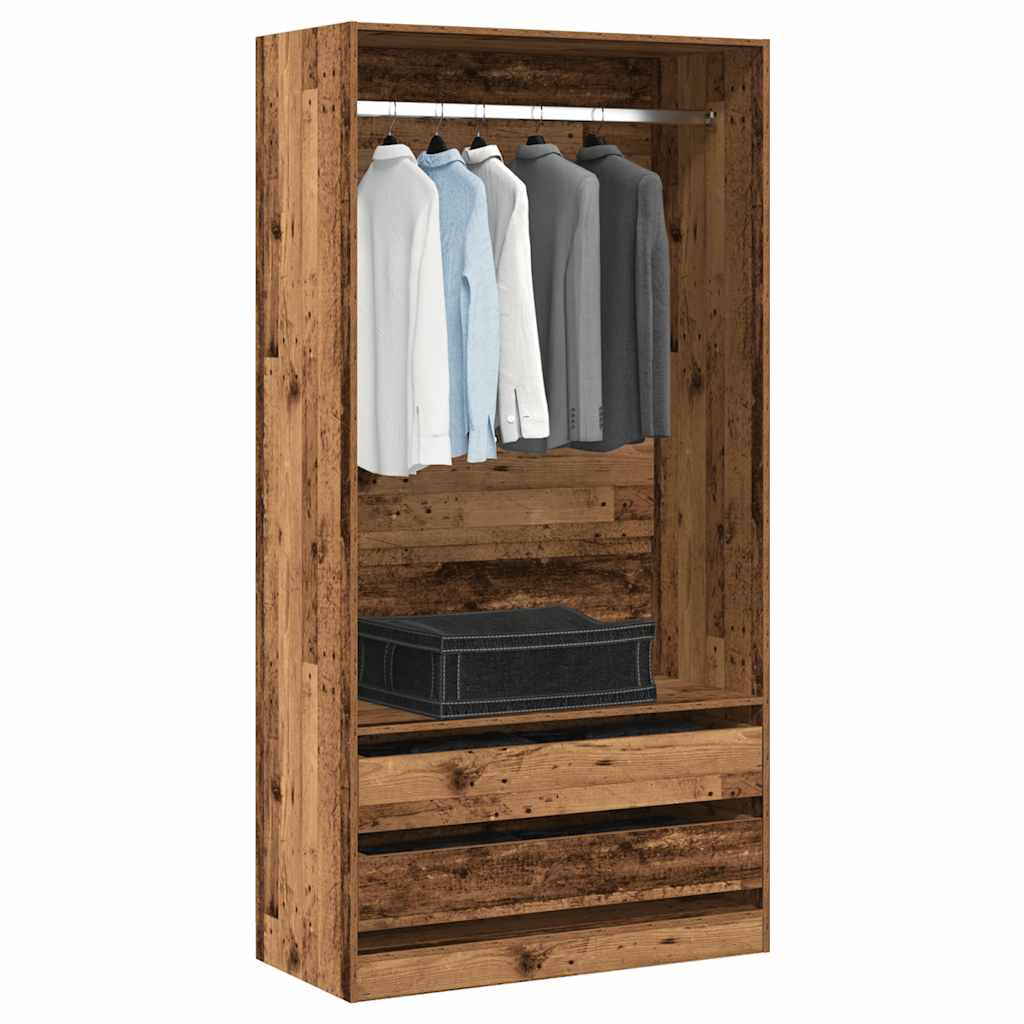 Armadio Legno Antico 100x50x200 cm in Legno Multistrato | homemem39