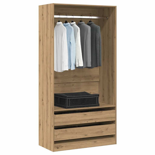Armadio Rovere Artigianale 100x50x200 cm in Legno Multistrato | homemem39