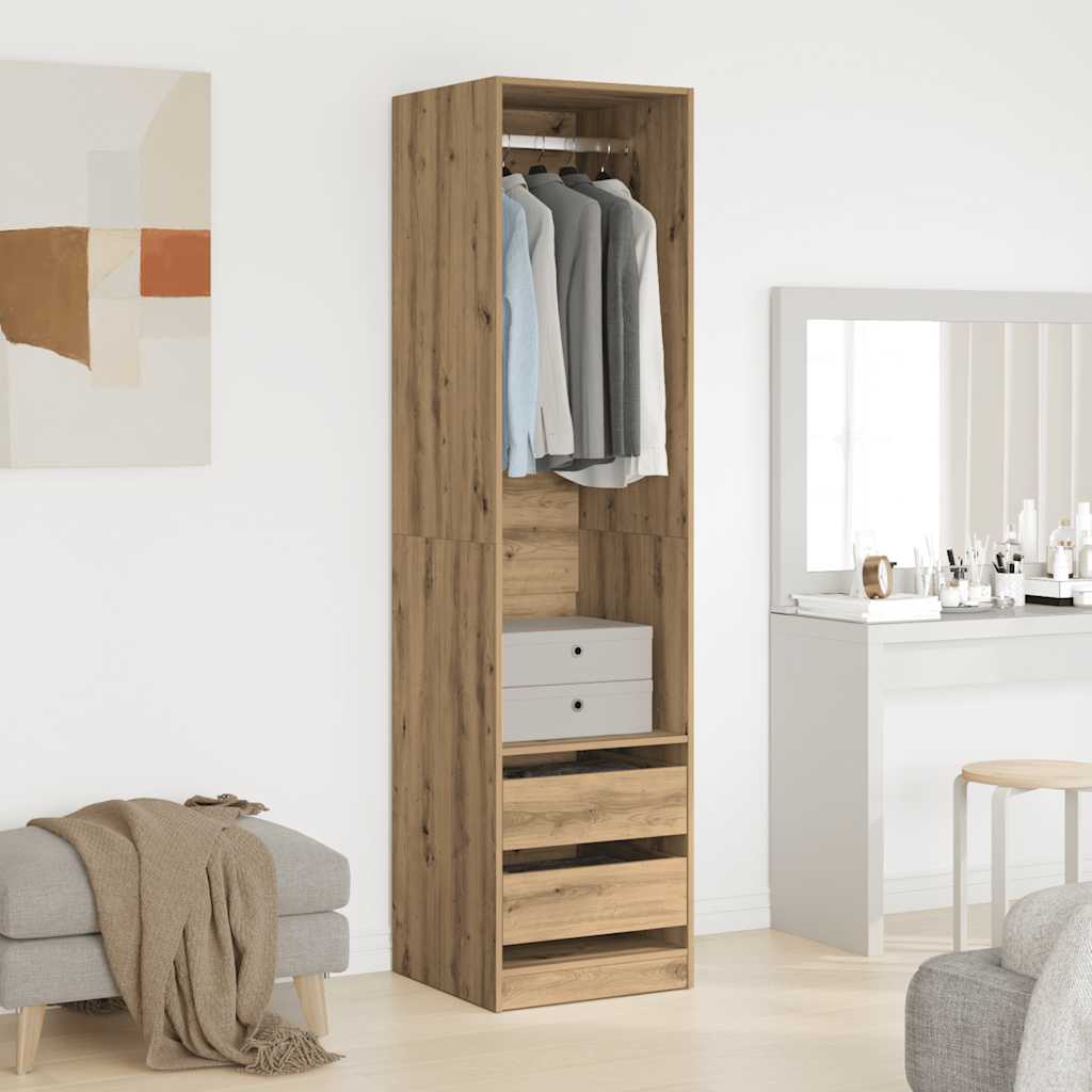 Armadio Rovere Artigianale 50x50x200 cm in Legno Multistrato - homemem39