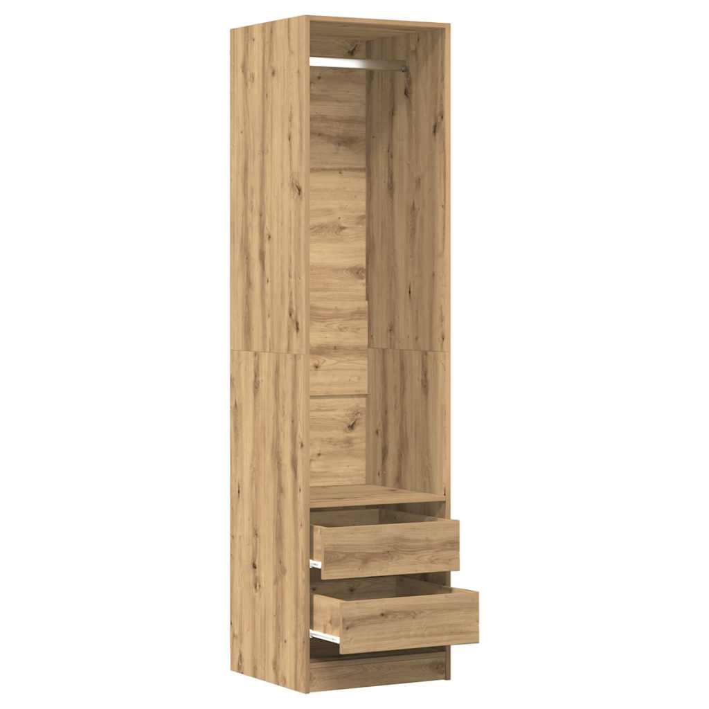 Armadio Rovere Artigianale 50x50x200 cm in Legno Multistrato - homemem39
