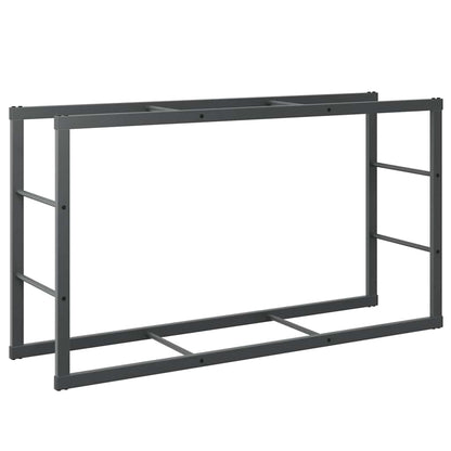 Rastrelliera per Legna da Ardere Nera 110x30x61 cm in Acciaio - homemem39