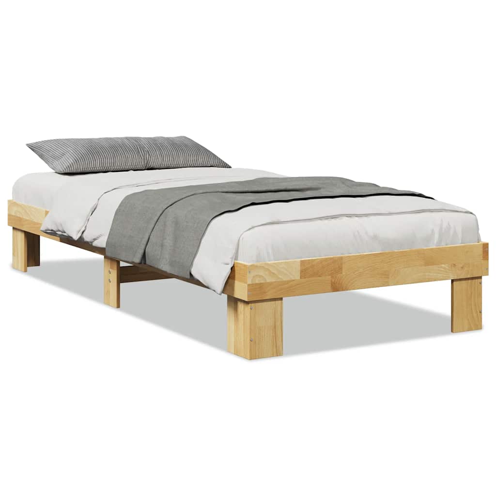 Struttura Letto Senza Materasso 75x190 cm in Legno di Rovere | homemem39