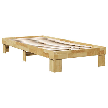 Struttura Letto Senza Materasso 75x190 cm in Legno di Rovere | homemem39