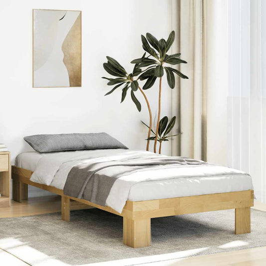 Struttura Letto Senza Materasso 75x190 cm in Legno di Rovere | homemem39