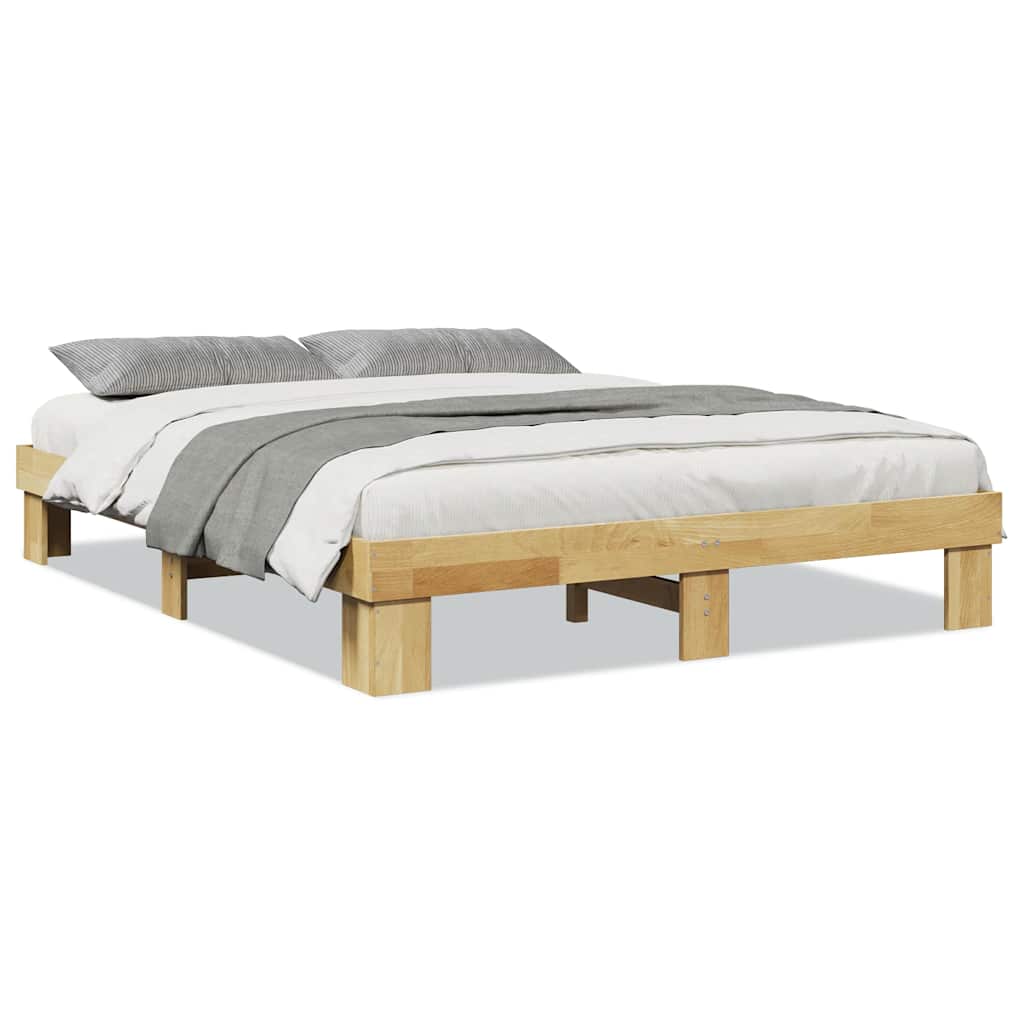 Struttura letto senza materasso 135x190 cm in legno massello di rovere | homemem39
