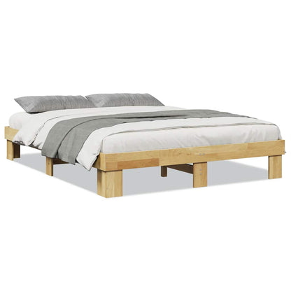 Struttura letto senza materasso 135x190 cm in legno massello di rovere | homemem39
