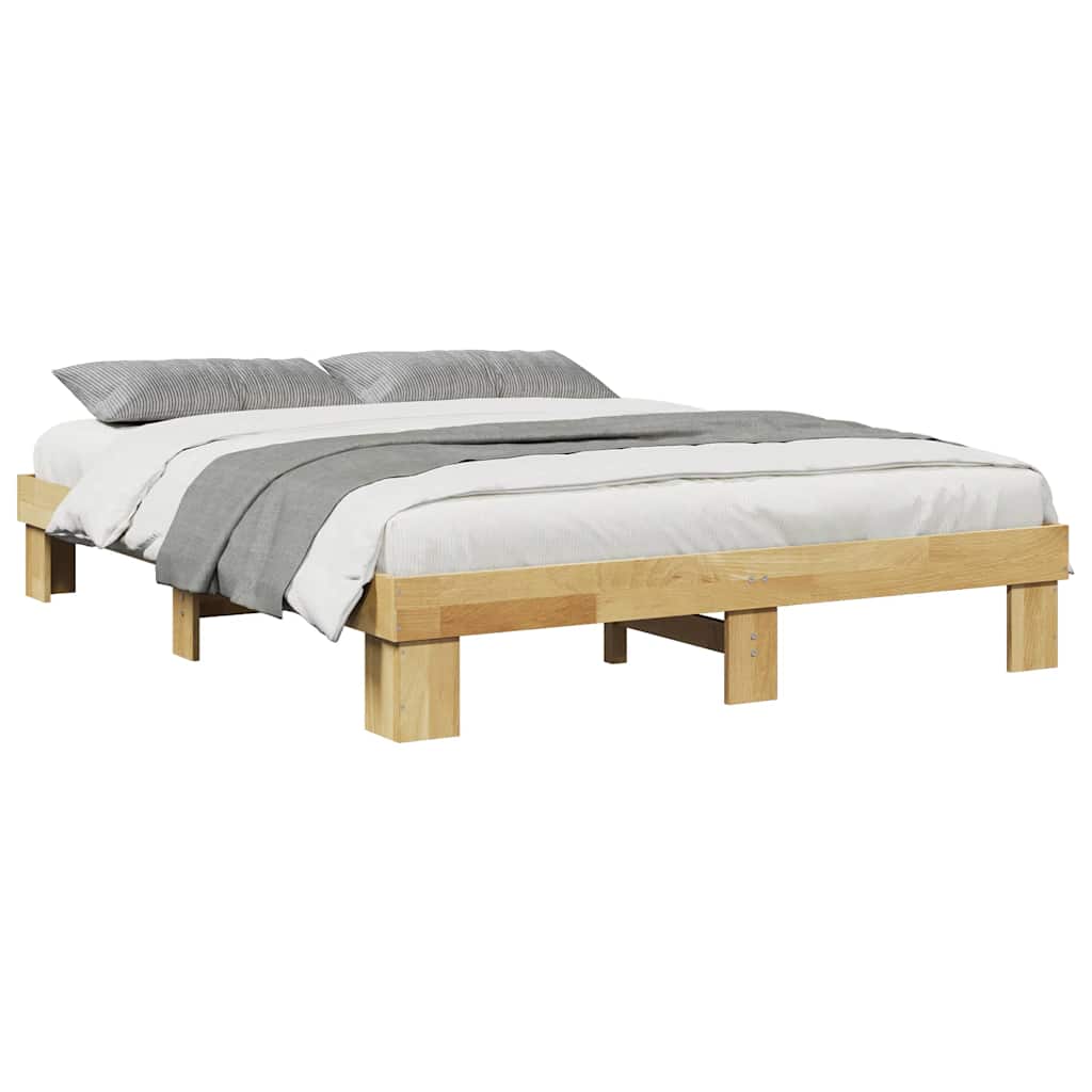 Struttura letto senza materasso 135x190 cm in legno massello di rovere | homemem39