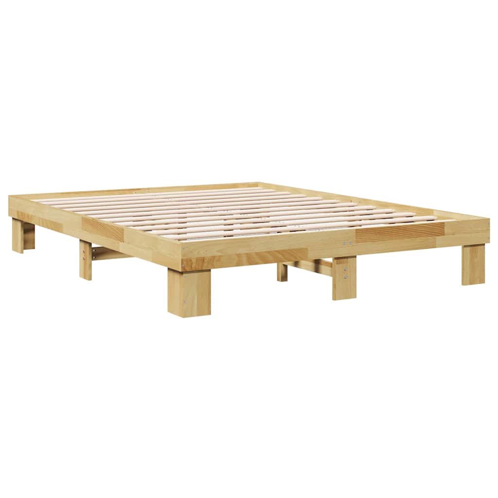 Struttura letto senza materasso 135x190 cm in legno massello di rovere | homemem39