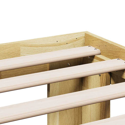 Struttura letto senza materasso 135x190 cm in legno massello di rovere | homemem39
