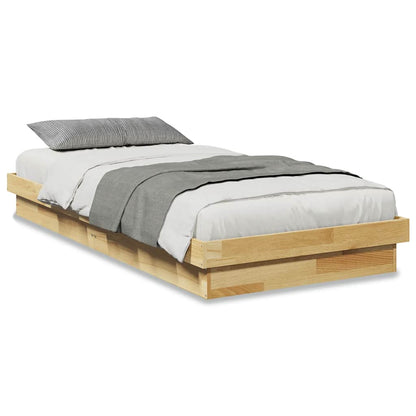 Struttura Letto Senza Materasso 100x200 cm in Legno di Rovere | homemem39