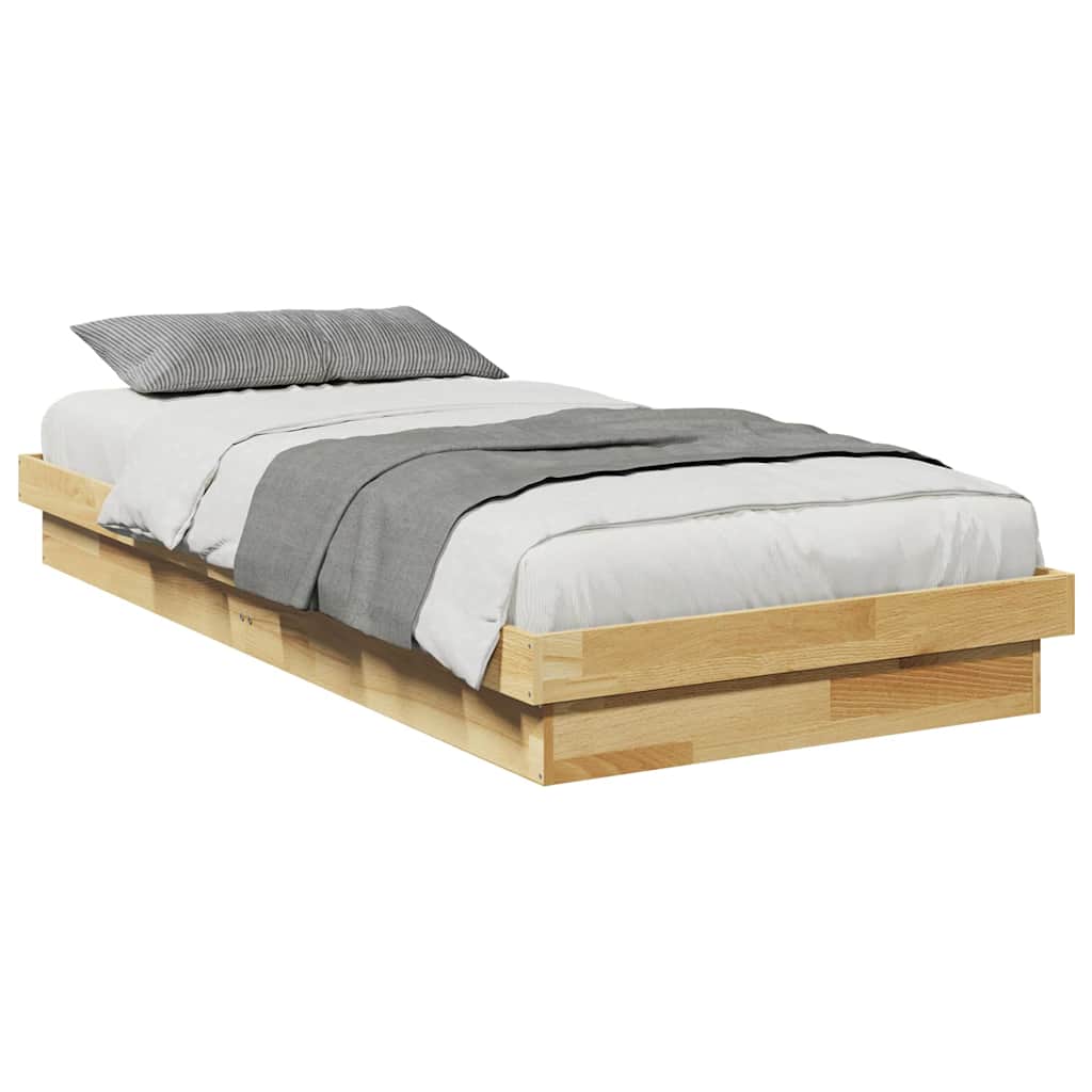 Struttura Letto Senza Materasso 75x190 cm in Legno di Rovere | homemem39