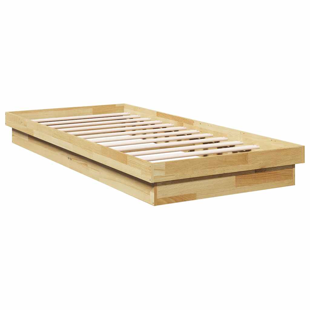 Struttura Letto Senza Materasso 75x190 cm in Legno di Rovere | homemem39