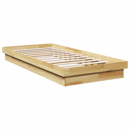 Struttura Letto Senza Materasso 75x190 cm in Legno di Rovere | homemem39
