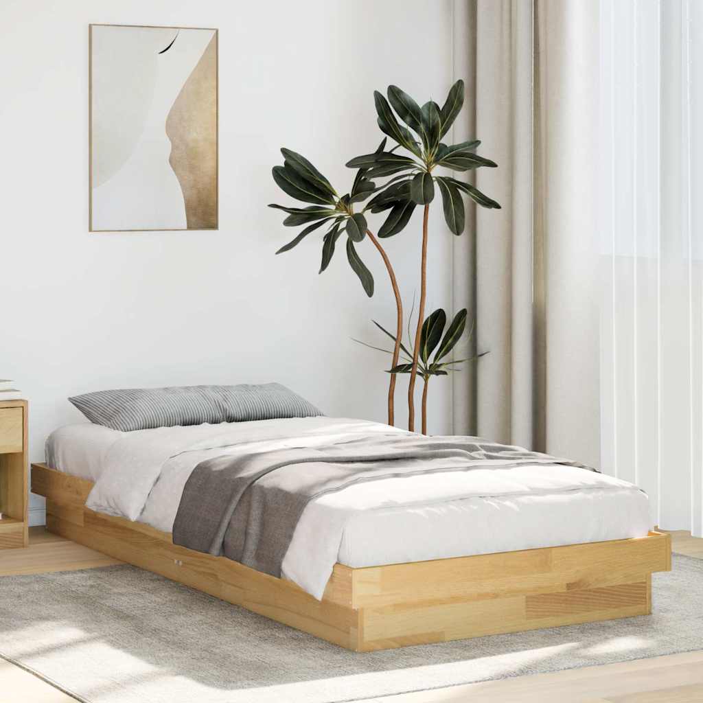 Struttura Letto Senza Materasso 75x190 cm in Legno di Rovere | homemem39