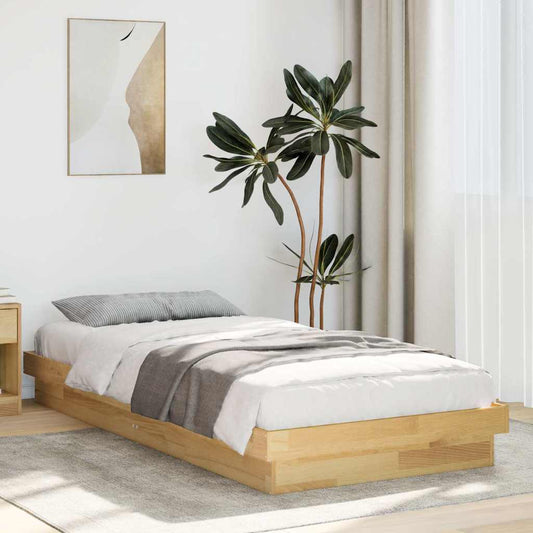 Struttura Letto Senza Materasso 75x190 cm in Legno di Rovere | homemem39