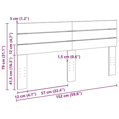 Testiera 150 cm in Legno Massello di Rovere - homemem39