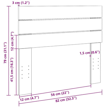 Testiera 80 cm in Legno Massello di Rovere | homemem39