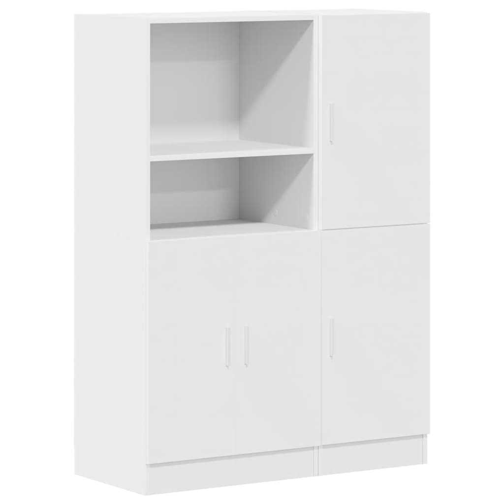 Set di Mobili da Cucina 2 pz Bianco in Truciolato | homemem39