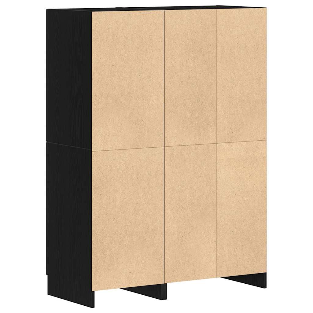 Set di Mobili da Cucina 2 pz Nero in Truciolato | homemem39