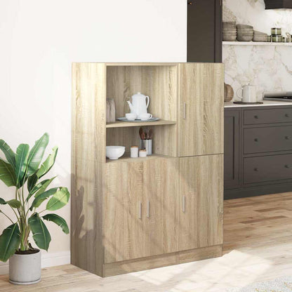 Set di Mobili da Cucina 2 pz Rovere Sonoma in Truciolato | homemem39