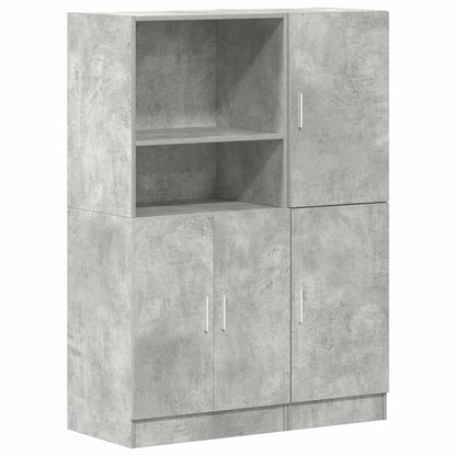 Set di Mobili da Cucina 2 pz Grigio Cemento in Truciolato | homemem39