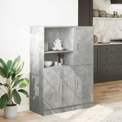 Set di Mobili da Cucina 2 pz Grigio Cemento in Truciolato | homemem39